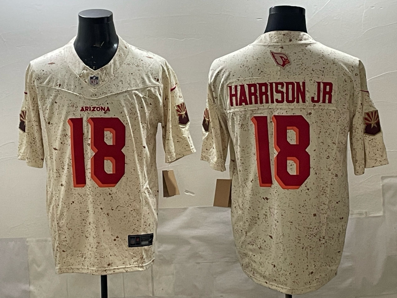 Men's NFL Arizona Cardinals #18 Marvin Harrison Jr. 2025 Rivalry Collection F.U.S.E Jersey