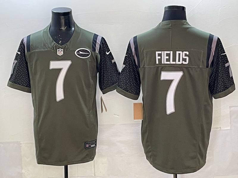 Men's NFL New York Jets #7 Justin Fields 2025 Rivalry Collection F.U.S.E Jersey