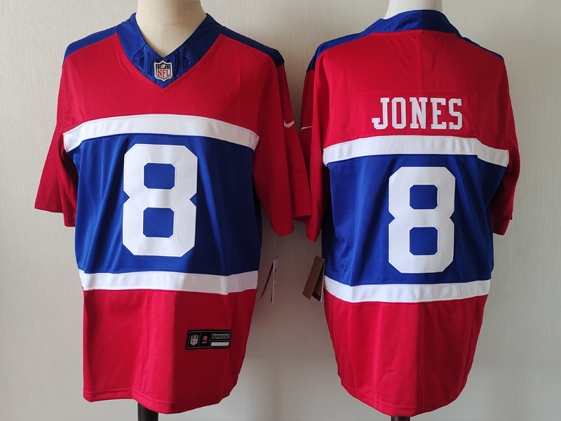 Men's NFL New York Giants #8 Daniel Jones Red Alternate F.U.S.E Jersey