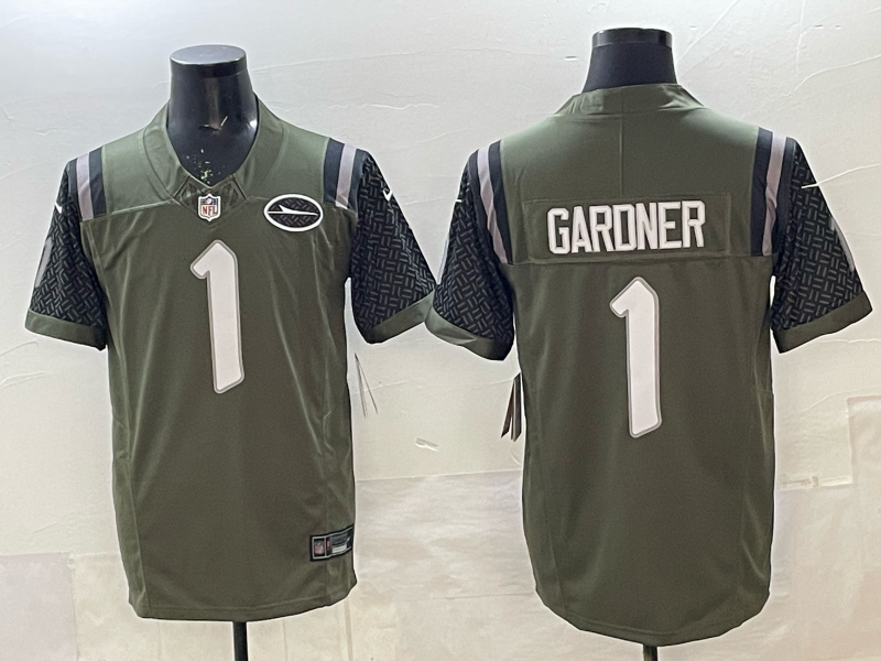 Men's NFL New York Jets #1 Sauce Gardner 2025 Rivalry Collection F.U.S.E Jersey