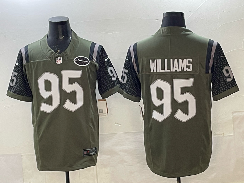 Men's NFL New York Jets #95 Quinnen Williams 2025 Rivalry Collection F.U.S.E Jersey