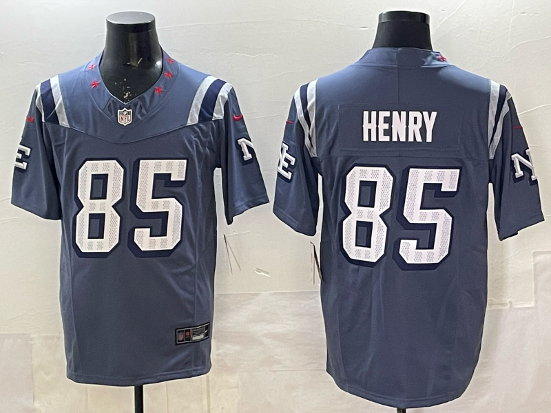Men's NFL New England Patriots #85 Hunter Henry 2025 Rivalry Collection F.U.S.E Jersey