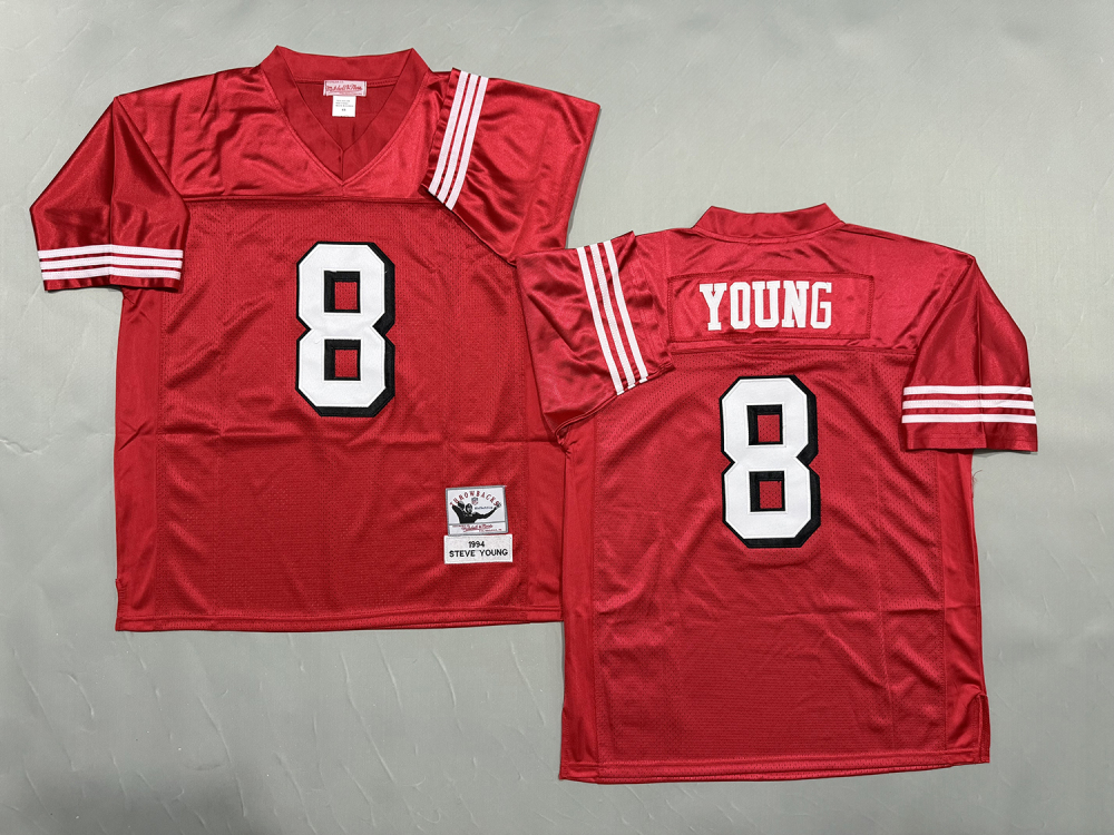 Men's/Youth NFL 49ers Steve Young Mitchell & Ness Red Alternate Throwback Jersey