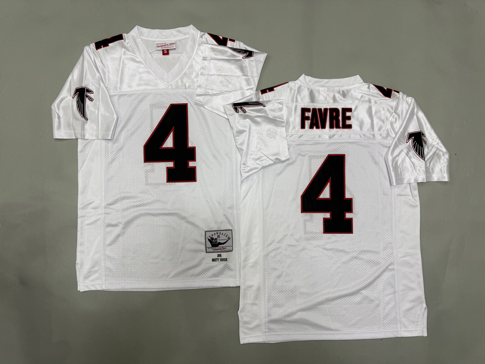 Men's/Youth NFL Atlanta Falcons Brett Favre Mitchell & Ness White Throwback Jersey