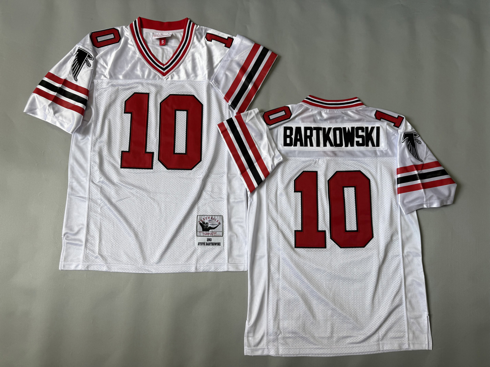 Men's/Youth NFL Atlanta Falcons Steve Bartkowski Mitchell & Ness White Throwback Jersey