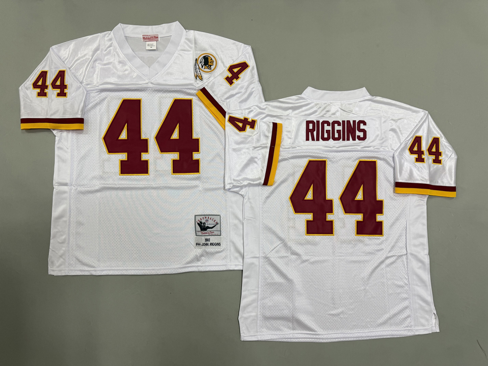 Men's/Youth NFL Washington Redskins John Riggins Mitchell & Ness White Throwback Jersey