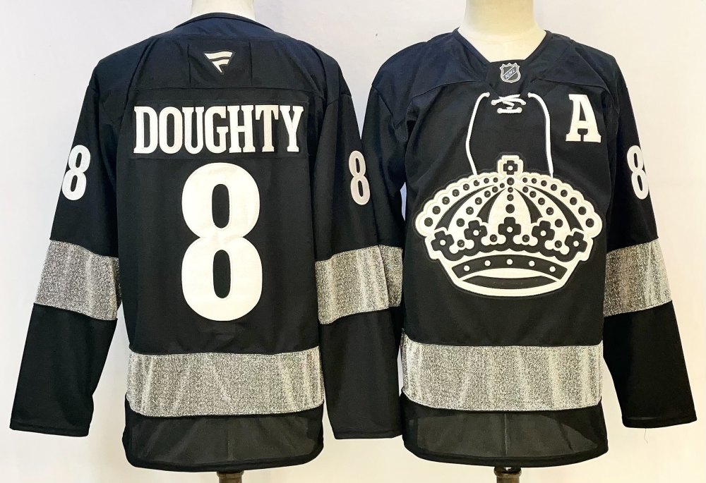 Men's NHL Los Angeles Kings #8 Drew Doughty Fanatics Black Alternate Breakaway Jersey