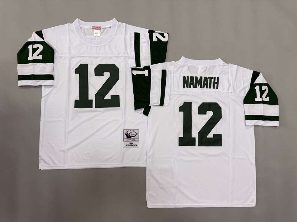 Men's/Youth NFL New York Jets Joe Namath Mitchell & Ness White Throwback Jersey