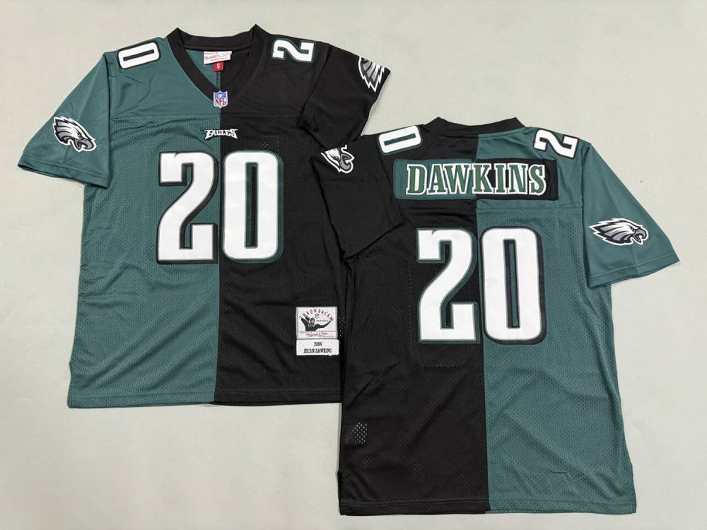 Men's/Youth NFL Philadelphia Eagles Brian Dawkins M&N Green/Black Throwback Jersey