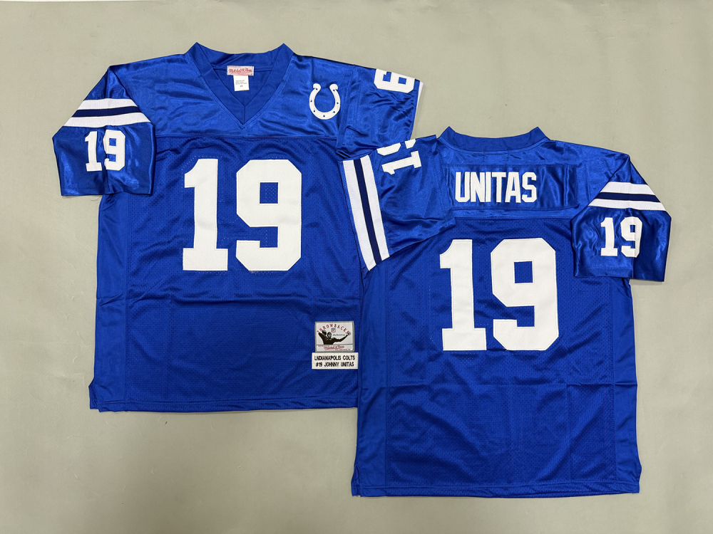 Men's/Youth NFL Indianapolis Colts Johnny Unitas Mitchell & Ness Royal Throwback Jersey