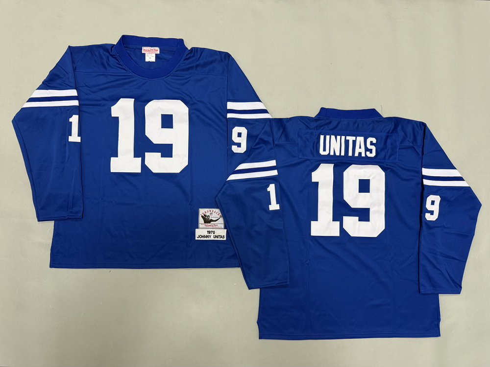 Men's/Youth NFL Indianapolis Colts Johnny Unitas Mitchell & Ness Royal Throwback Jersey