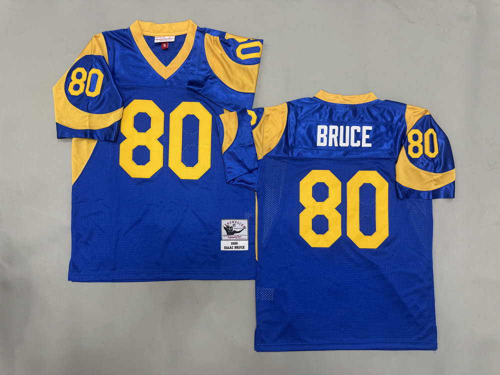 Men's/Youth NFL Los Angeles Rams Isaac Bruce Mitchell & Ness Royal Throwback Jersey