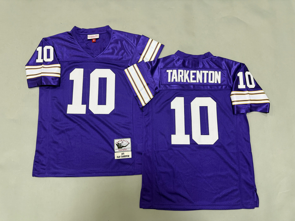 Men's/Youth NFL Minnesota Vikings Fran Tarkenton Mitchell & Ness Purple Throwback Jersey