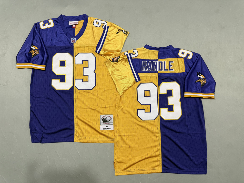 Men's/Youth NFL Minnesota Vikings John Randel M&N Purple/Gold Throwback Jersey