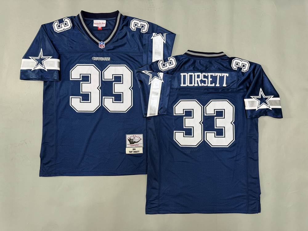 Men's/Youth NFL Dallas Cowboys Tony Dorsett Mitchell & Ness Navy Throwback Jersey