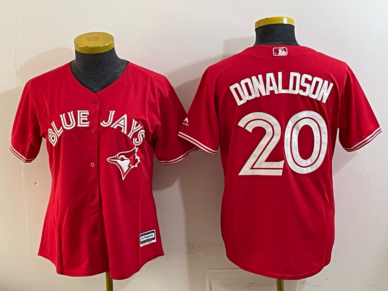 Women's MLB Toronto Blue Jays #20 Josh Donaldson Majestic Red Premier Jersey