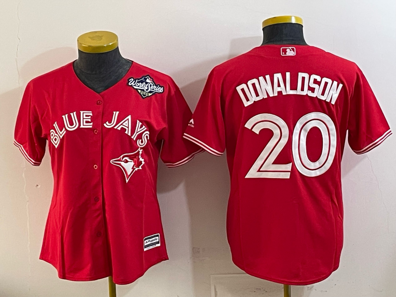 Women's MLB Toronto Blue Jays #20 Josh Donaldson Majestic Red Premier Jersey