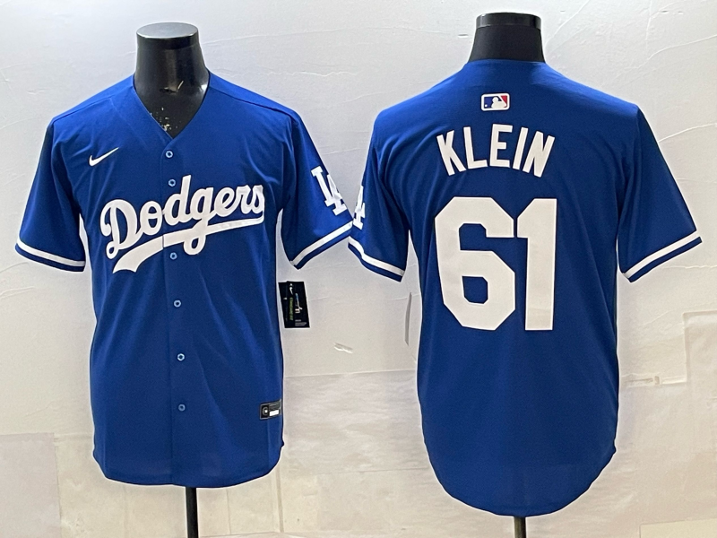 Men's MLB Los Angeles Dodgers #61 Will Klein Nike Royal Alternate Limited Jersey