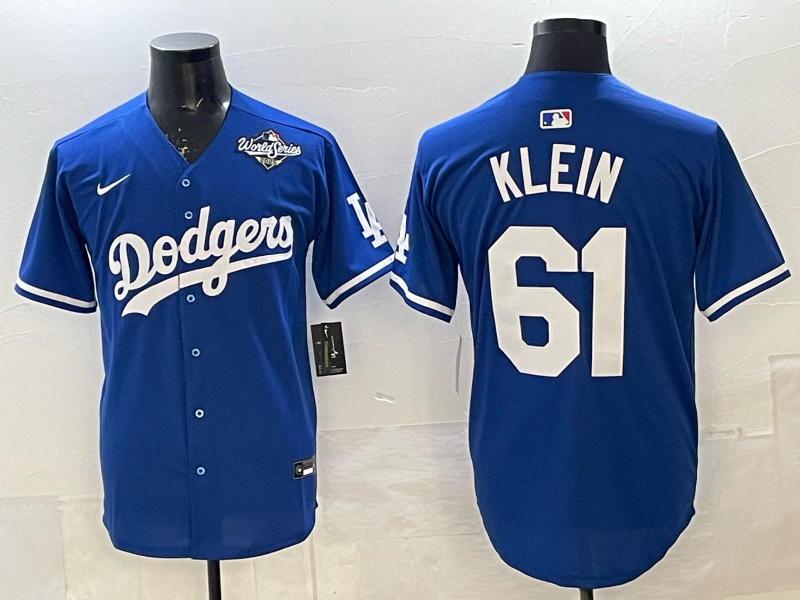 Men's MLB Los Angeles Dodgers #61 Will Klein Nike Royal Alternate Limited Jersey
