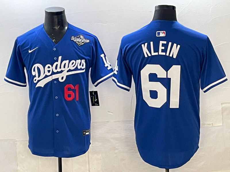 Men's MLB Los Angeles Dodgers #61 Will Klein Nike Royal Alternate Limited Jersey