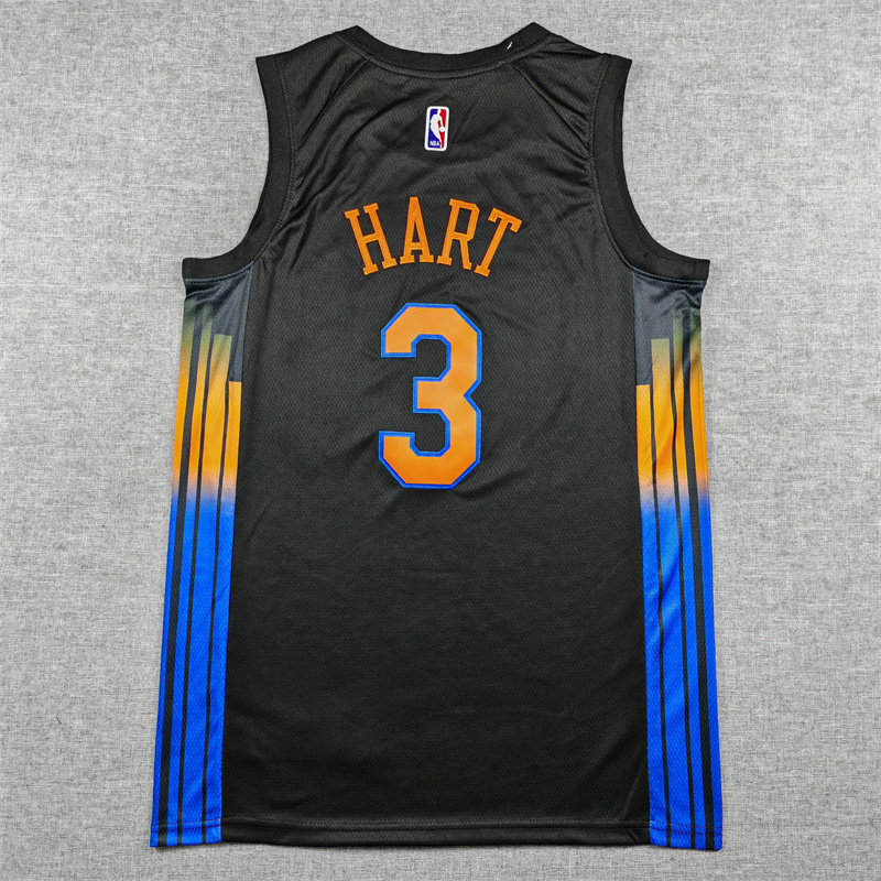 Men's NBA New York Knicks #3 Josh Hart 2025-26 Statement Edition Swingman Jersey