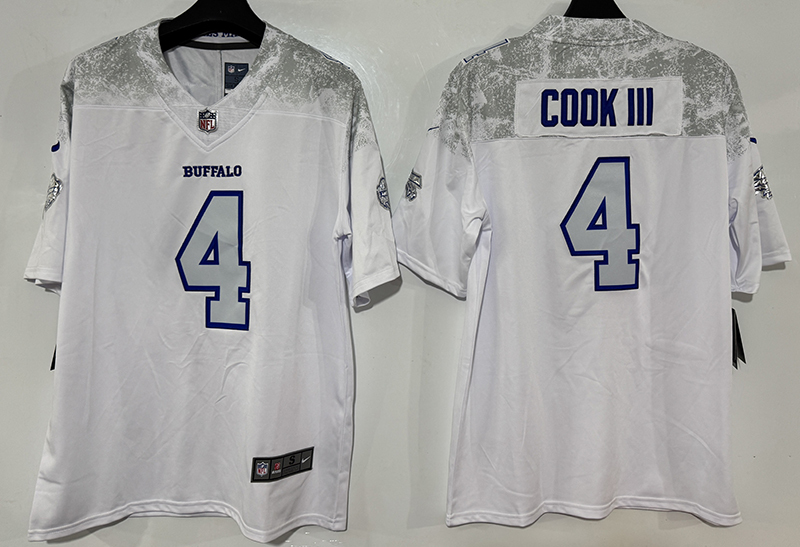 Men's NFL Buffalo Bills #4 James Cook 2025 Rivalry Vapor Series Jersey