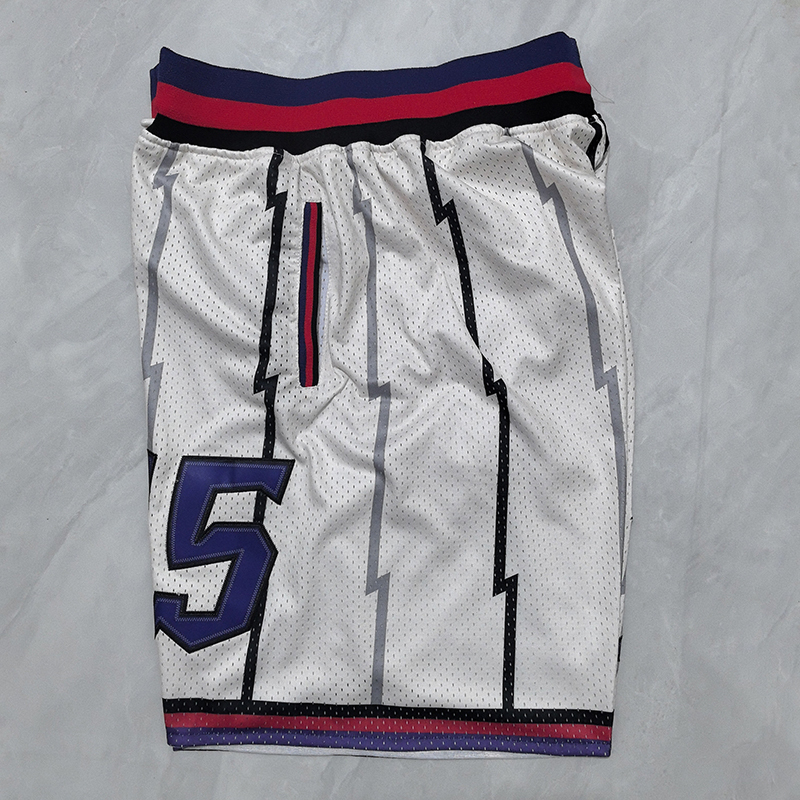 Men's Mitchell & Ness Toronto Raptors #15 Vince Carter Throwback White Shorts