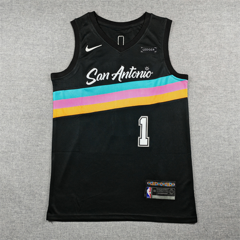 Men's NBA San Antonio Spurs #1 Victor Wembanyama 2025-26 City Edition Swingman Jersey