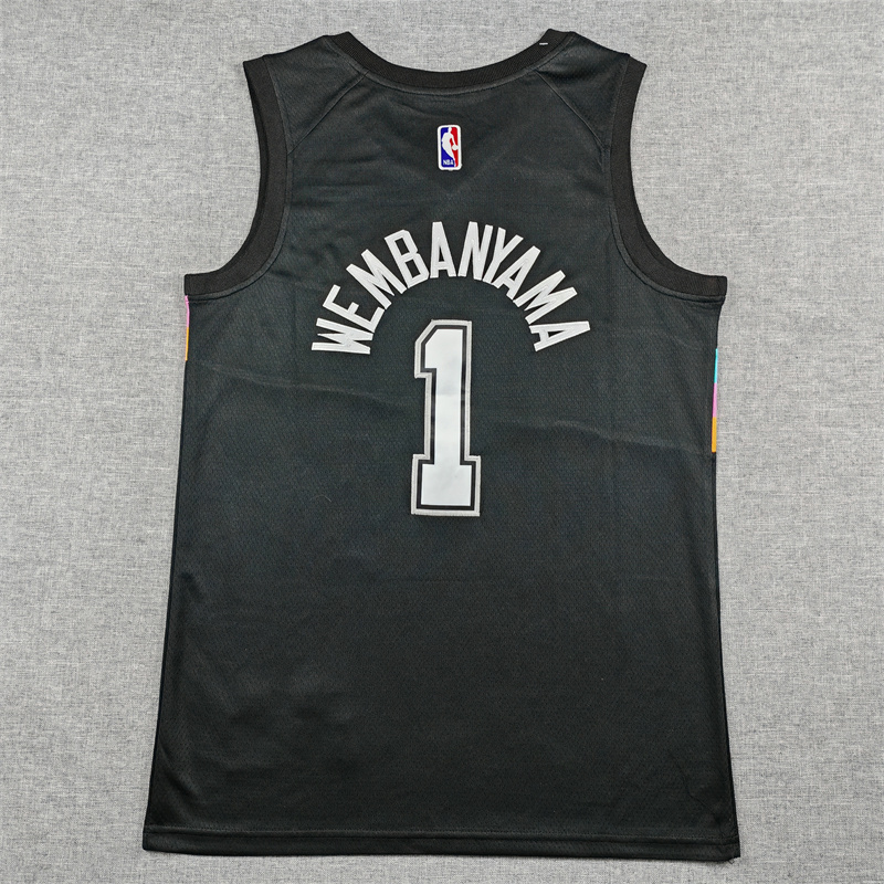 Men's NBA San Antonio Spurs #1 Victor Wembanyama 2025-26 City Edition Swingman Jersey