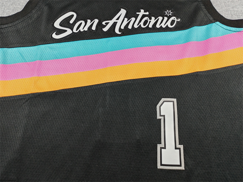 Men's NBA San Antonio Spurs #1 Victor Wembanyama 2025-26 City Edition Swingman Jersey