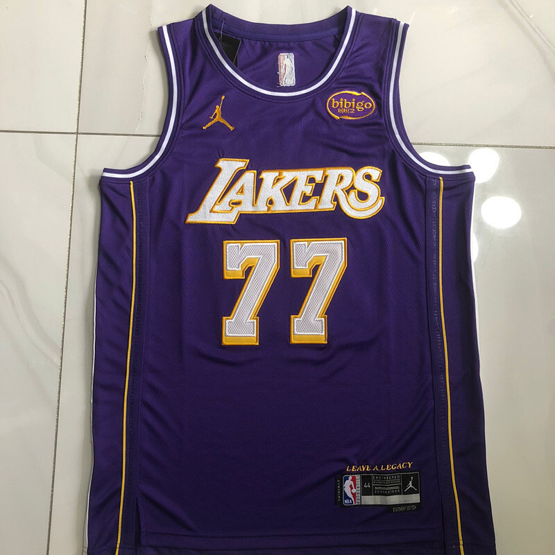 NBA Los Angeles Lakers #77 Luka Doncic Men's Jordan 2025-26 Statement Edition Embroidery Jersey