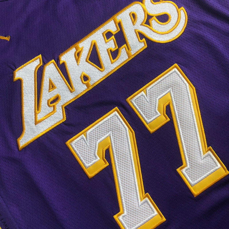 NBA Los Angeles Lakers #77 Luka Doncic Men's Jordan 2025-26 Statement Edition Embroidery Jersey