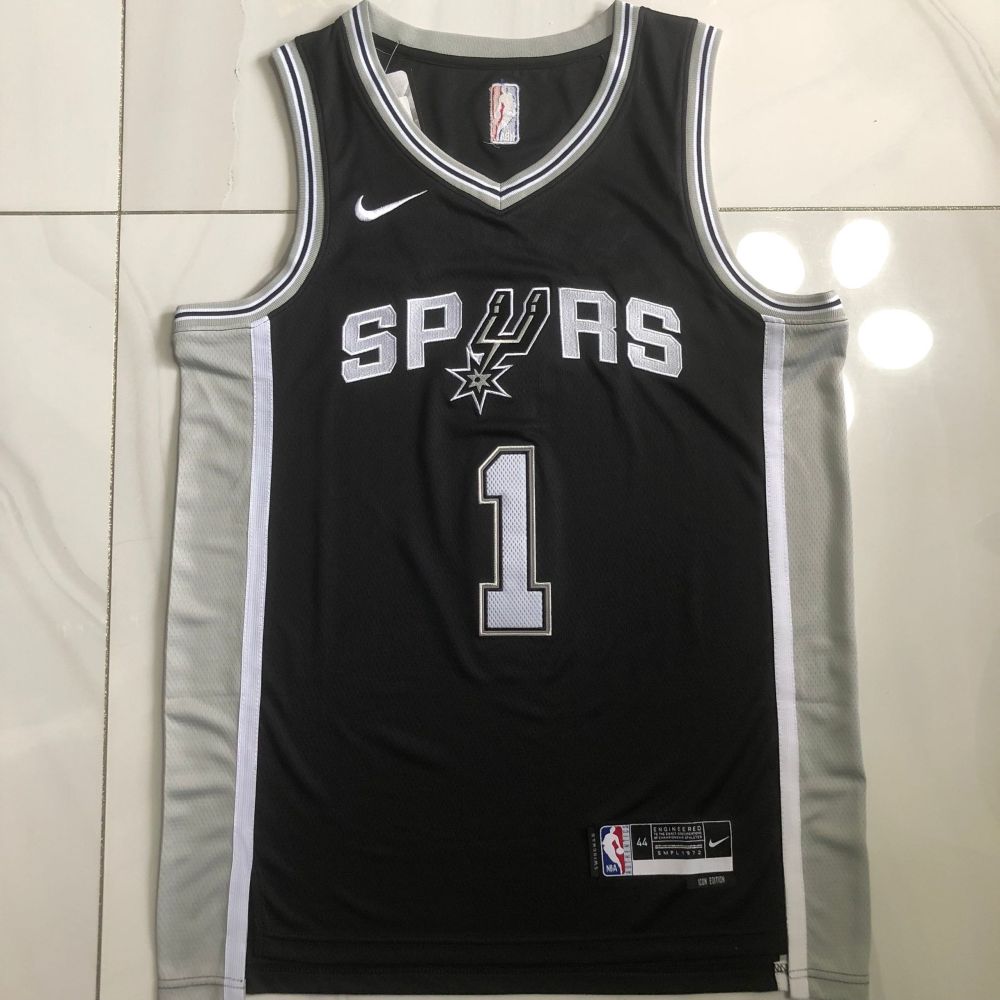 NBA San Antonio Spurs #1 Victor Wembanyama Men's Nike 2025-26 Icon Edition Embroidery Jersey