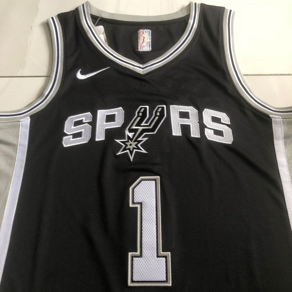 NBA San Antonio Spurs #1 Victor Wembanyama Men's Nike 2025-26 Icon Edition Embroidery Jersey
