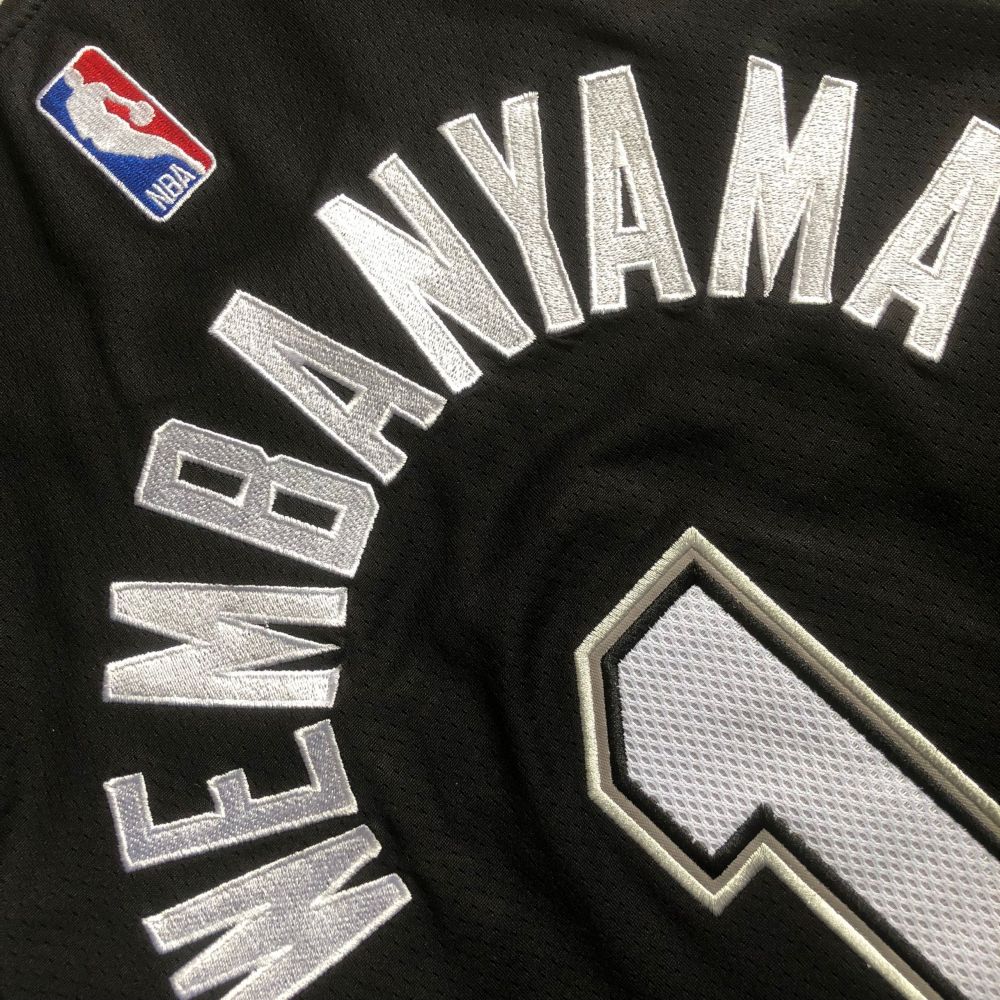 NBA San Antonio Spurs #1 Victor Wembanyama Men's Nike 2025-26 Icon Edition Embroidery Jersey