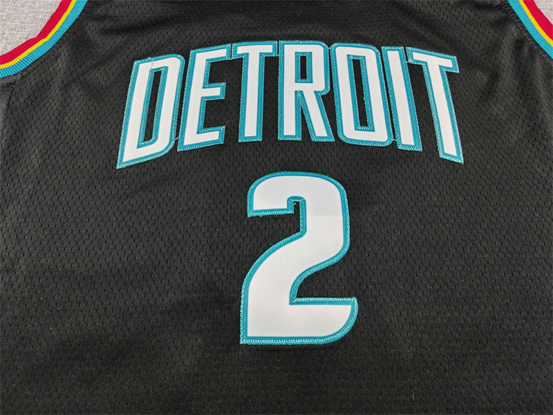 Men's NBA Detroit Pistons #2 Cade Cunningham 2025-26 City Edition Swingman Jersey