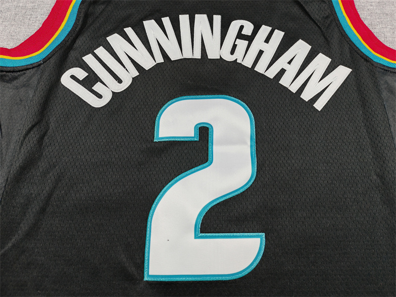 Men's NBA Detroit Pistons #2 Cade Cunningham 2025-26 City Edition Swingman Jersey