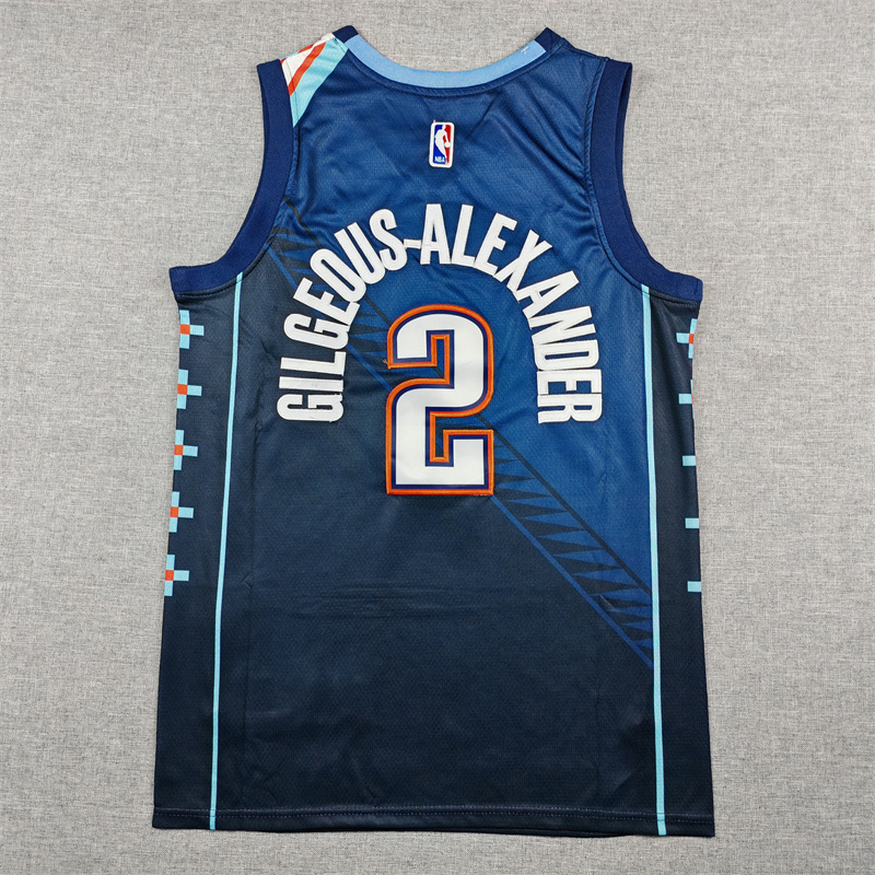 Men's NBA Oklahoma City Thunder #2 Shai Gilgeous-Alexander 2025-26 City Edition Swingman Jersey