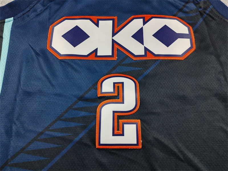 Men's NBA Oklahoma City Thunder #2 Shai Gilgeous-Alexander 2025-26 City Edition Swingman Jersey