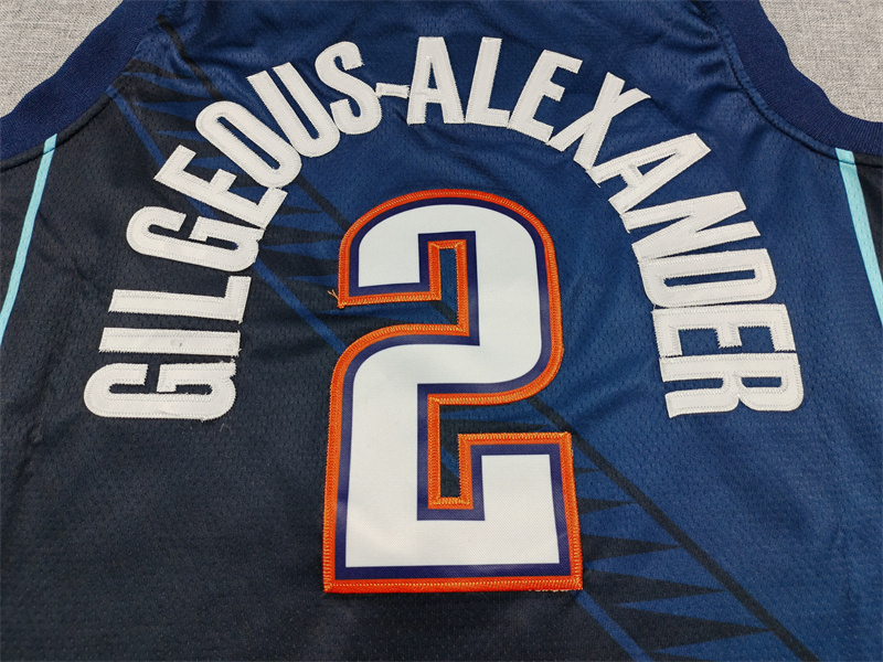 Men's NBA Oklahoma City Thunder #2 Shai Gilgeous-Alexander 2025-26 City Edition Swingman Jersey
