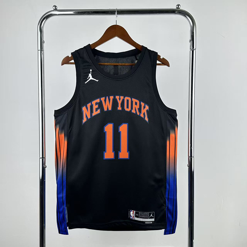 Men's NBA Heat Pressed Jersey New York Knicks #11 Jalen Brunson 2025/26 - Statement Edition