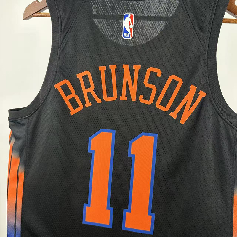 Men's NBA Heat Pressed Jersey New York Knicks #11 Jalen Brunson 2025/26 - Statement Edition
