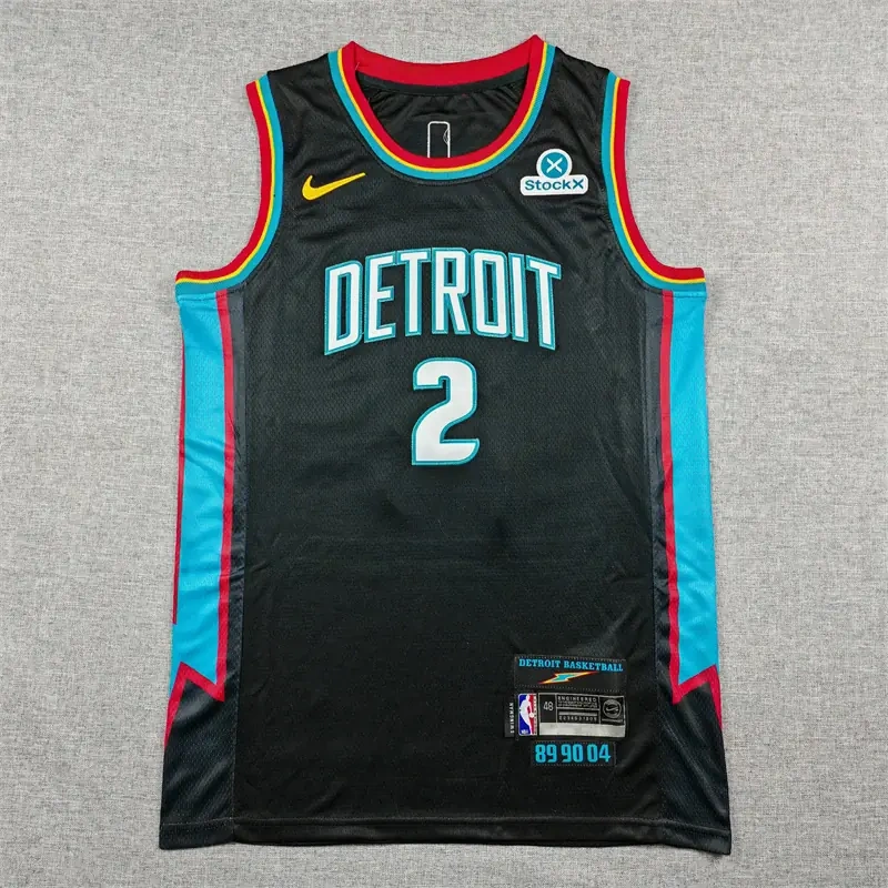 Men's NBA Detroit Pistons #2 Cade Cunningham 2025-26 City Edition Swingman Jersey