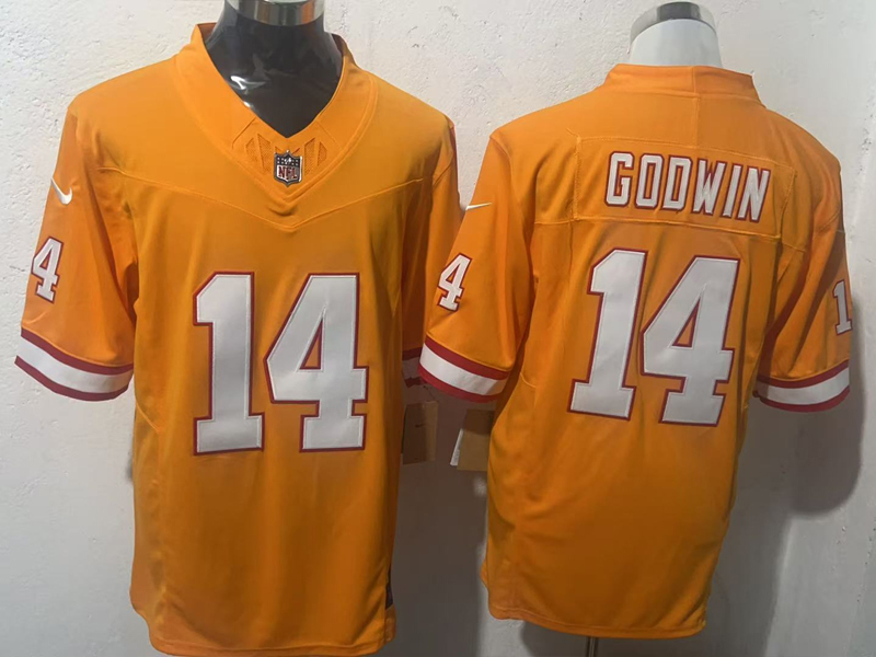 Men's NFL Tampa Bay Buccaneers #14 Chris Godwin Creamsicle Alternate 2 F.U.S.E Jersey
