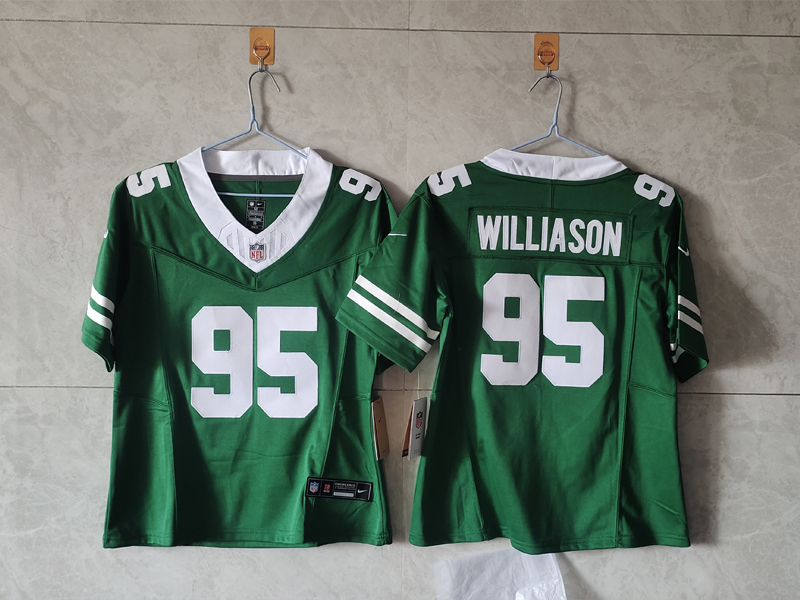 Youth/Women's NFL New York Jets #95 Quinnen Williams Green Home F.U.S.E Jersey