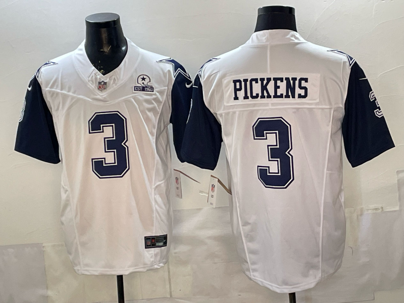 Men's NFL Dallas Cowboys #3 George Pickens Navy Alternate F.U.S.E Limited Jersey