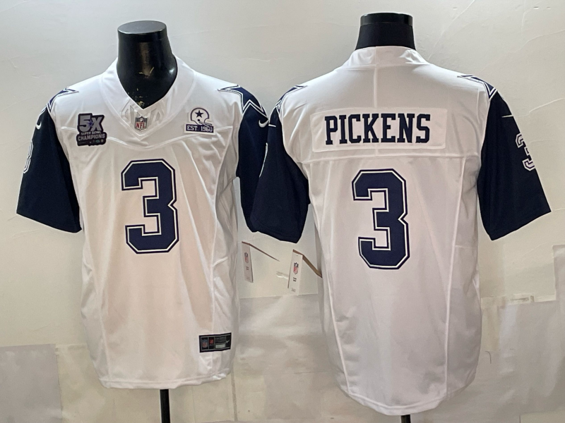 Men's NFL Dallas Cowboys #3 George Pickens Navy Alternate F.U.S.E Limited Jersey