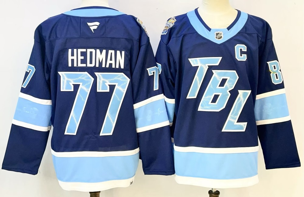 Men's NHL Tampa Bay Lightning #77 Victor Hedman 2026 Fanatics Stadium Series Premium Jersey