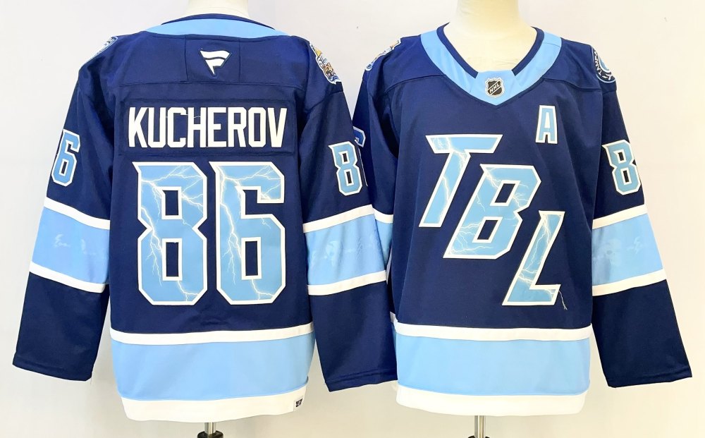 Men's NHL Tampa Bay Lightning #86 Nikita Kucherov 2026 Fanatics Stadium Series Premium Jersey