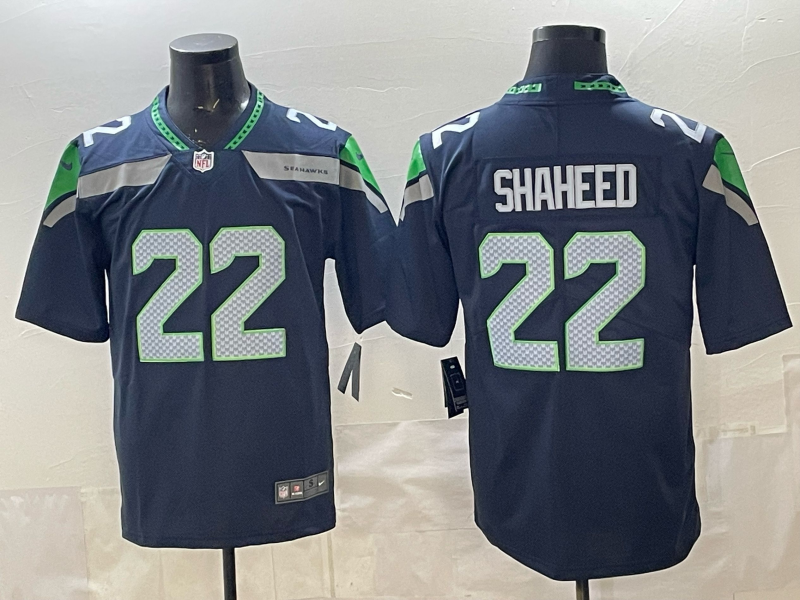 Men's NFL Seattle Seahawks #22 Rashid Shaheed Navy Home Vapor Jersey